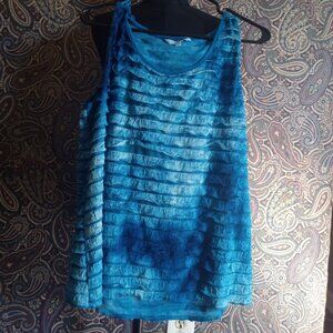 Start the Summer with this Navy Blue Fluffy Spaghetti Tank Top From Pennington's